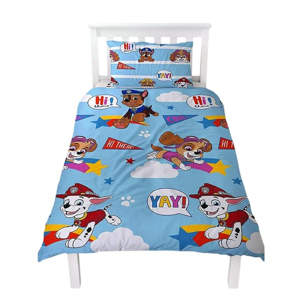 Paw Patrol Cool Vändbart Påslakanset Enkel Blå Blue Single