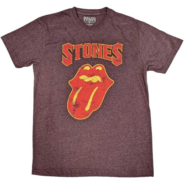 The Rolling Stones Unisex T-shirt med gotisk text för vuxna XL Brun Brown XL