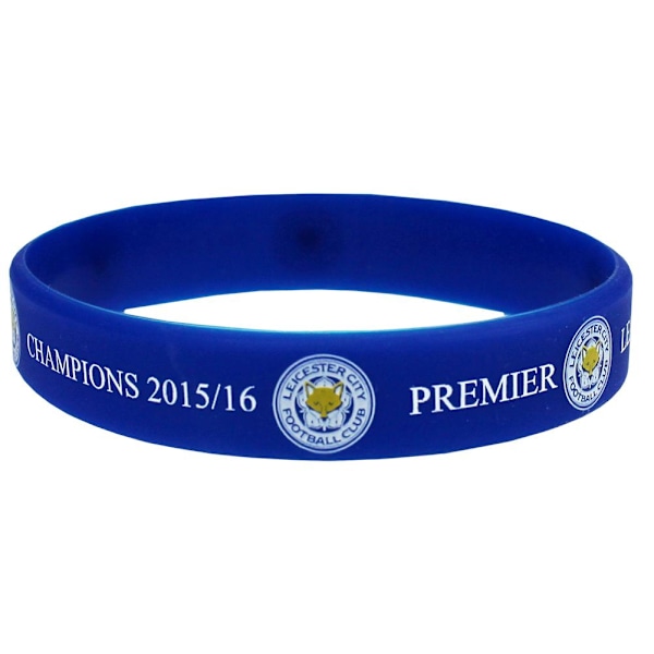 Leicester City FC Officiell Champions Silikonarmband En Storlek Blue One Size