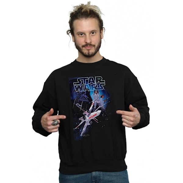 Star Wars Herr Flygande Modell Raket Sweatshirt 5XL Svart Black 5XL