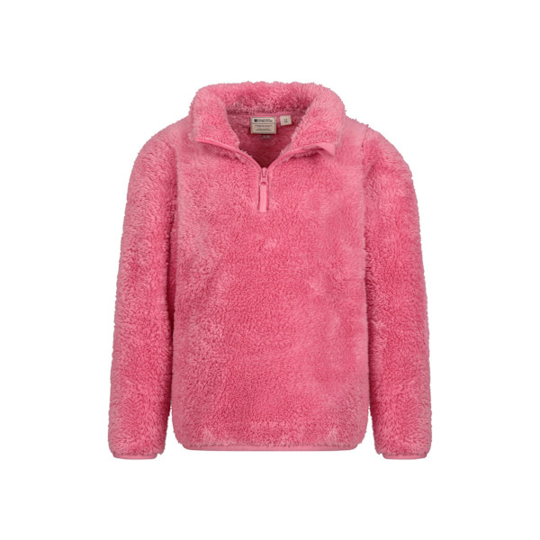 Mountain Warehouse Barn/Kids Teddy Halvzip Fleece Topp 13 Pink 13 Years