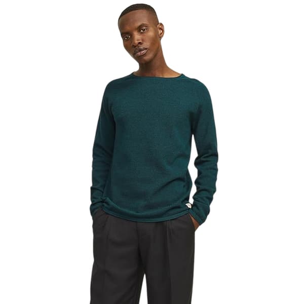 Jack And Jones Herr Texturerad Normal Raglan Tröja XL Deep Teal Deep Teal XL