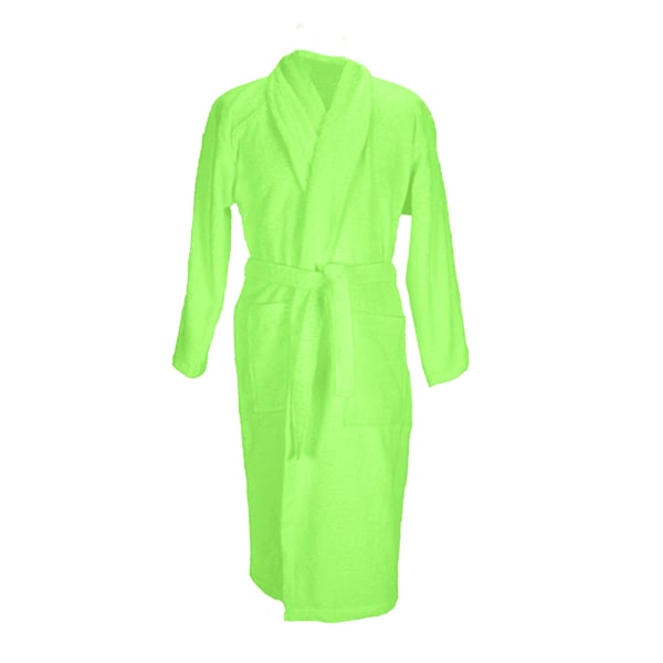 A&R Handdukar Vuxna Unisex badrock med sjalkrage S/M Lime G Lime Green S/M