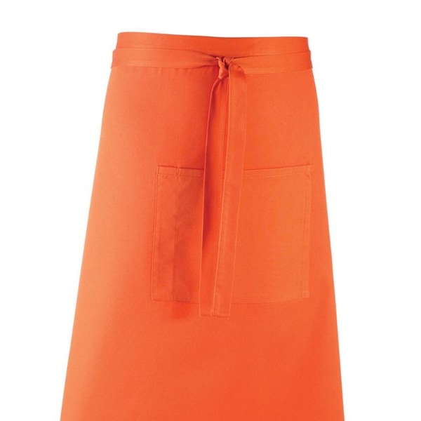 Premier Unisex Färger Bar Apron / Arbetskläder (Lång Continental S Orange One Size