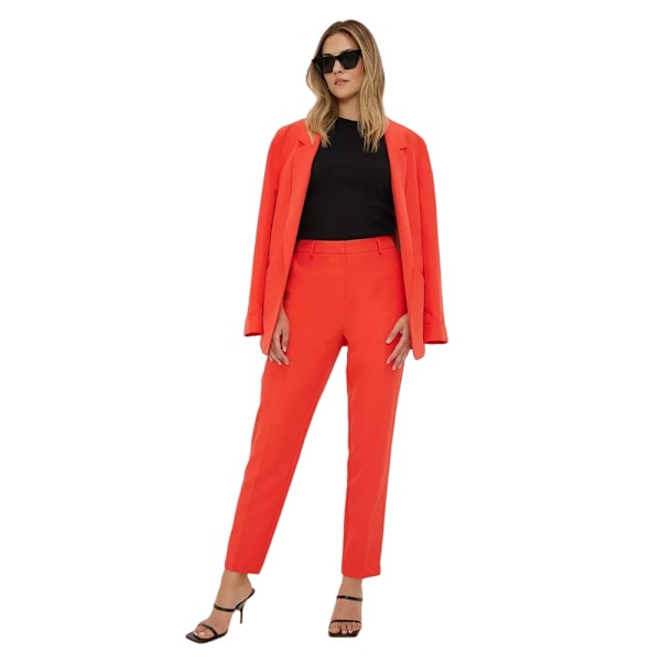 Dorothy Perkins Dam/Kvinnor Långa Ankle Grazer Byxor 14 UK Red 14 UK