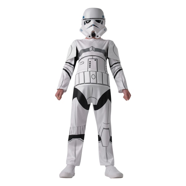 Star Wars Stormtrooper-dräkt för barn 7-8 år Vit/Svart White/Black 7-8 Years