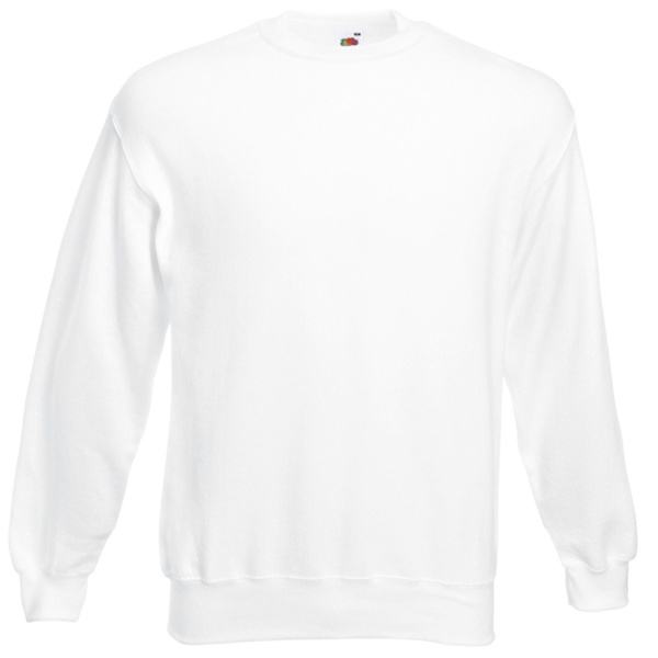 Fruit of the Loom Classic 80/20 Set-in Sweatshirt M Vit White M
