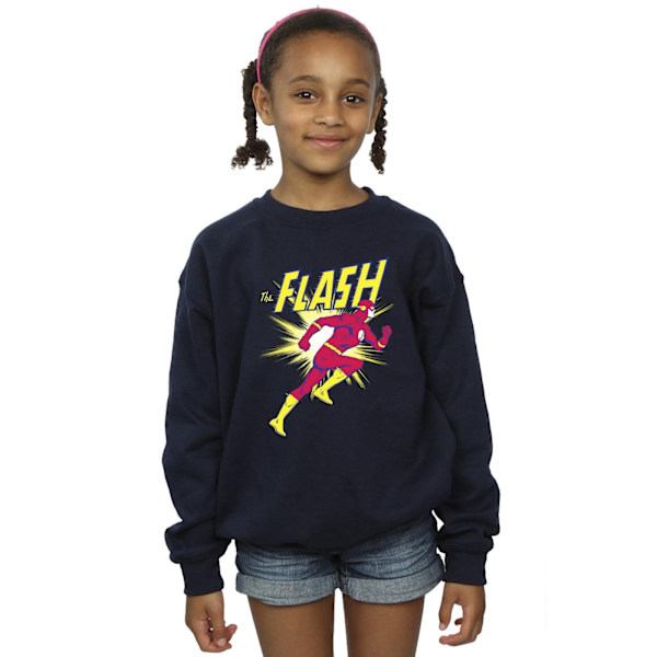 DC Comics Girls The Flash Löpartröja 7-8 år Marinblå Navy Blue 7-8 Years