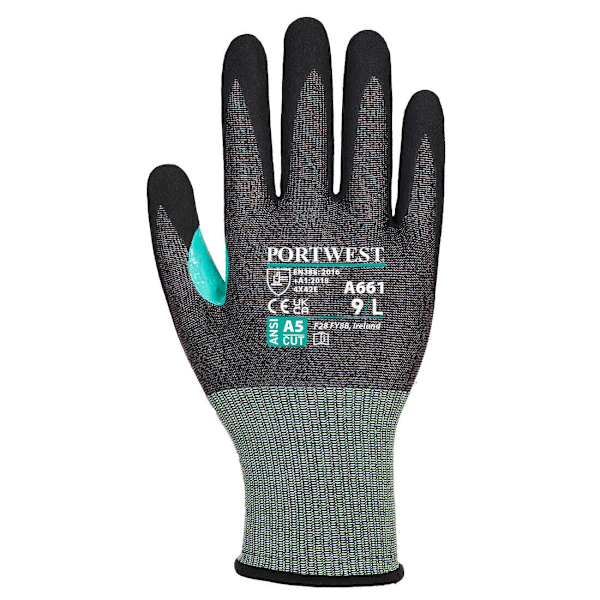 Portwest Herr CS Cut E18 Nitrilhandskar XS Svart Black XS
