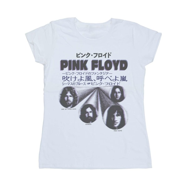 Pink Floyd Dam T-shirt i bomull för kvinnor/damer, japanskt omslag, XL, vit White XL
