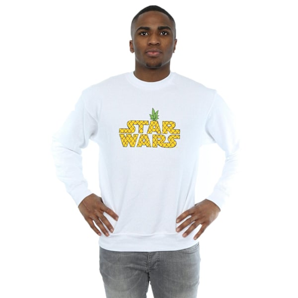 Star Wars Herr Ananas Logotyp Sweatshirt 4XL Vit White 4XL
