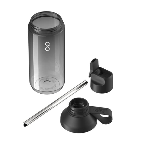 Ocean Bottle Go Clear 710ml sugrörsflaska One Size Obsidian Black Obsidian Black One Size