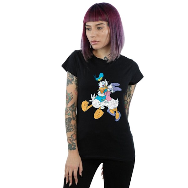 Disney Dam/Dam Donald Och Daisy Duck Kyss Bomull T-shirt Black XXL
