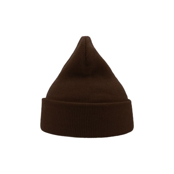 Atlantis Wind Double Skin Beanie Med Turn Up One Size Brun Brown One Size