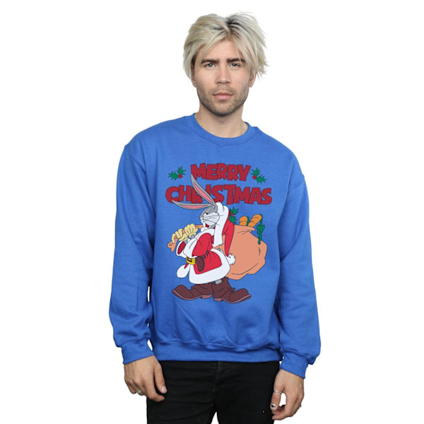 Looney Tunes Herr Santa Bugs Bunny Sweatshirt S Royal Blue Royal Blue S