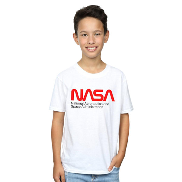 NASA Boys Aeronautics And Space T-Shirt 12-13 år Vit White 12-13 Years