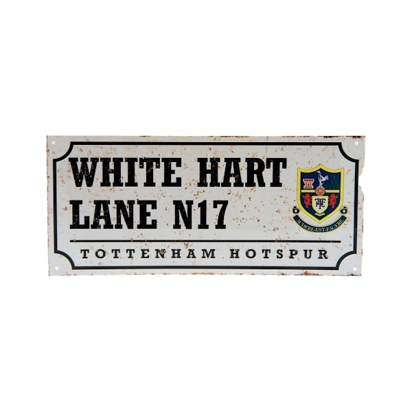 Tottenham Hotspur FC Nostalgi Metallskylt En Storlek Silver Silver/Black One Size