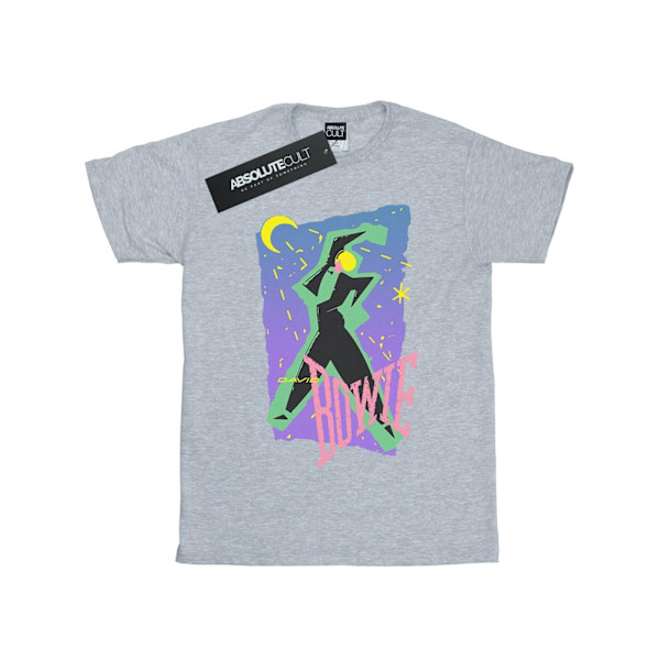 David Bowie Dam/Damer Moonlight Dance Bomull Boyfriend T-Sh Sports Grey XXL