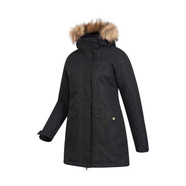 Mountain Warehouse Dam/Dam Tarka II Lång Vadderad Jacka 6 Black 6 UK