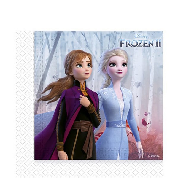 Frozen 2 engångsservetter (paket med 20) One Size Blå Blue One Size