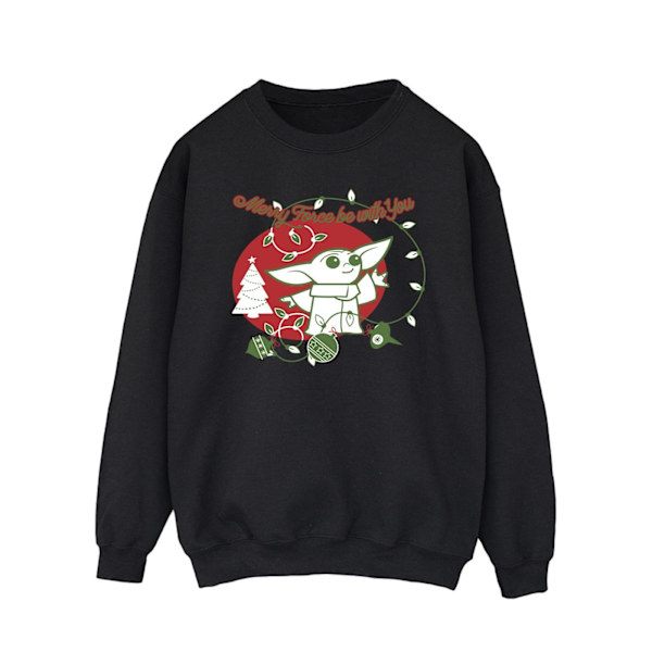 Star Wars The Mandalorian Mens Baby Yoda Force Be With You Swea Black M
