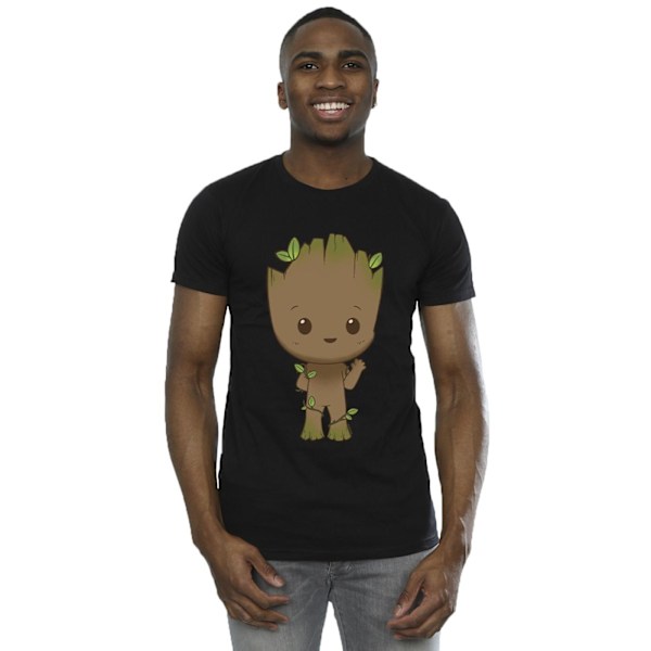 Marvel herr I Am Groot Chibi Wave Pose T-shirt 4XL svart Black 4XL