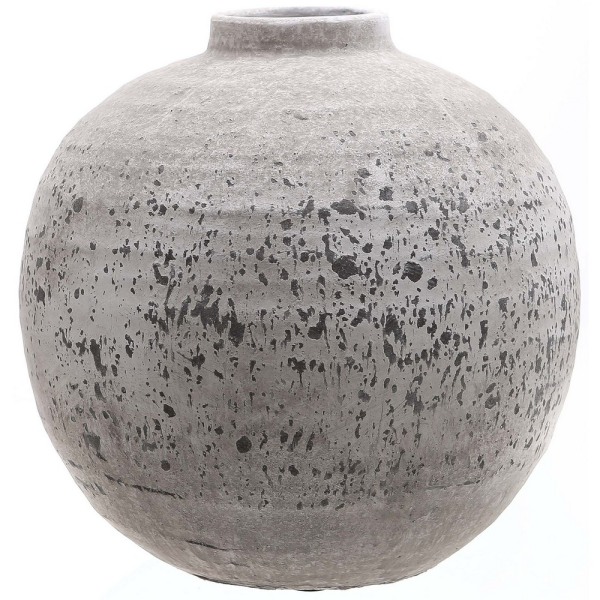 Hill Interiör Tiber Stone Keramik Vas 28cm x 28cm x 28cm Grå Grey 28cm x 28cm x 28cm