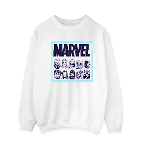 Marvel Comics Glitch Sweatshirt för män, vit, storlek M White M