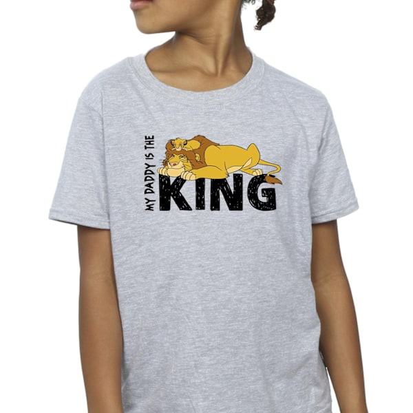 Disney Girls The Lion King Daddy Is King Bomull T-shirt 12-13 år Sports Grey 12-13 Years