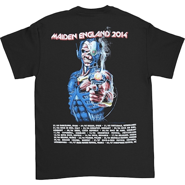 Iron Maiden Unisex Vuxen England 2014 Tour T-Shirt XXL Svart Black XXL