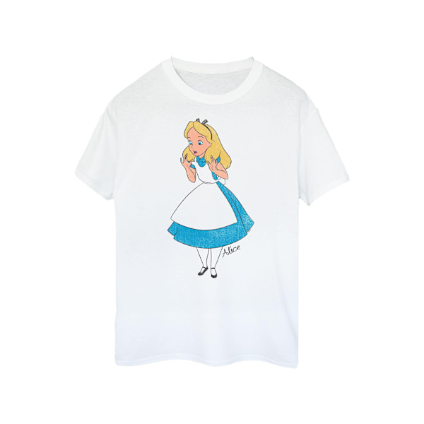 Alice i Underlandet Dam/Dam Classic Boyfriend Bomull T-Sh White XL