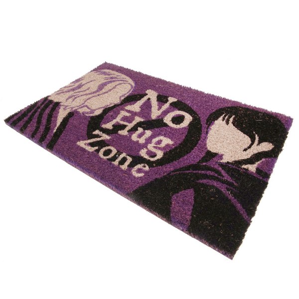 Onsdag No Hug Zone Dörrmatta One Size Lila/Svart Purple/Black One Size