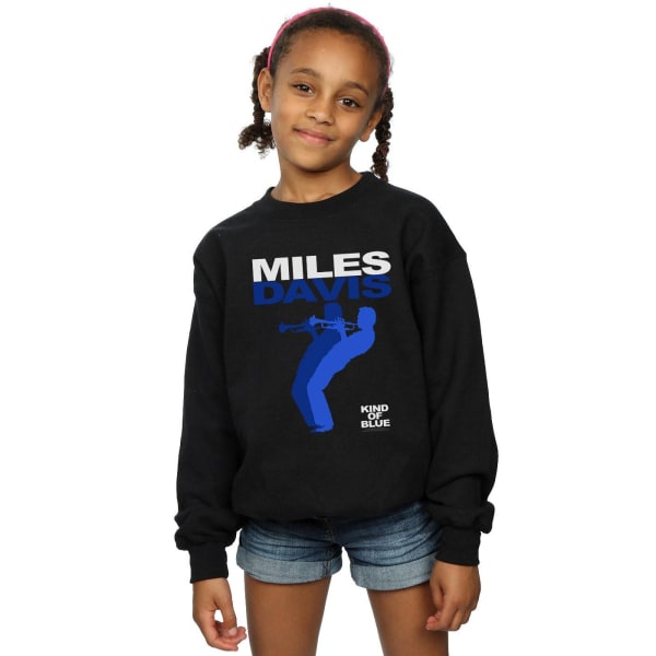 Miles Davis Girls Kind Of Blue Sweatshirt 7-8 Years Black Black 7-8 Years
