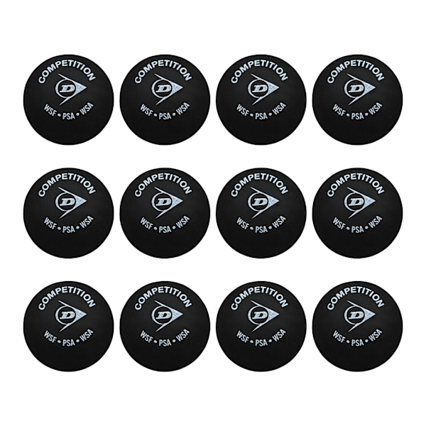 Dunlop Squashbollar (12-pack) One Size Svart/Vit Black/White One Size