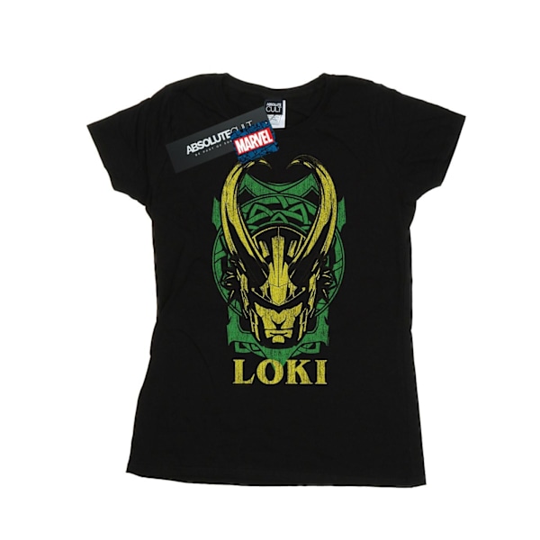 Marvel Dam/Kvinnor Loki Badge Bomull T-shirt XL Svart Black XL