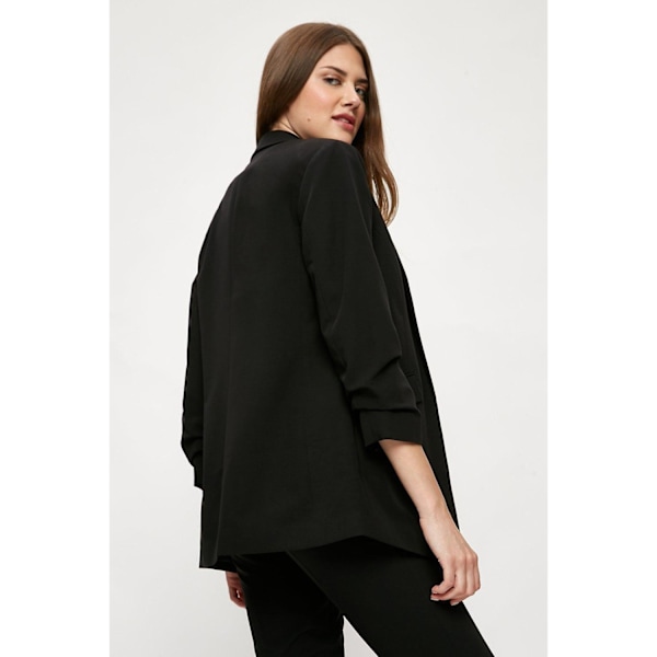 Dorothy Perkins Dam/Kvinnor Ruched Tall Blazer 14 UK Svart Black 14 UK