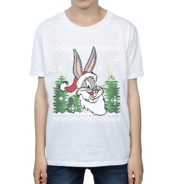 Looney Tunes Pojkar Bugs Bunny Jul Fair Isle T-shirt 9-11 år White 9-11 Years