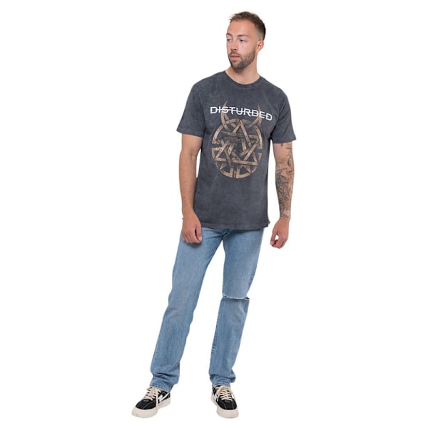 Disturbed Unisex Vuxen Nitat T-shirt L Charcoal Grey Charcoal Grey L