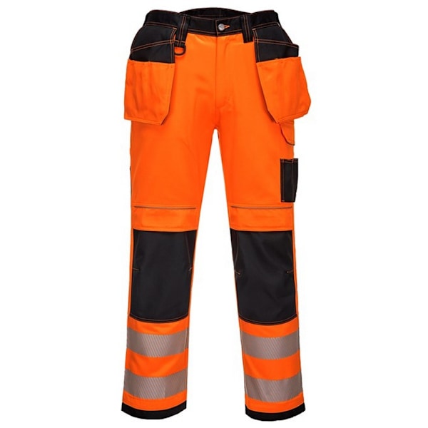 Portwest Hi-Vis Regular Rail Byxor 40R Orange/Svart Orange/Black 40R