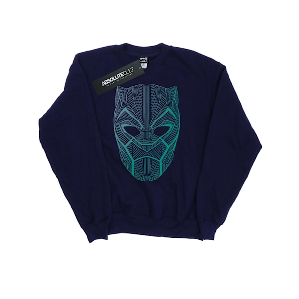 Marvel Herr Svart Panther Tribal Mask Sweatshirt S Marinblå Navy Blue S