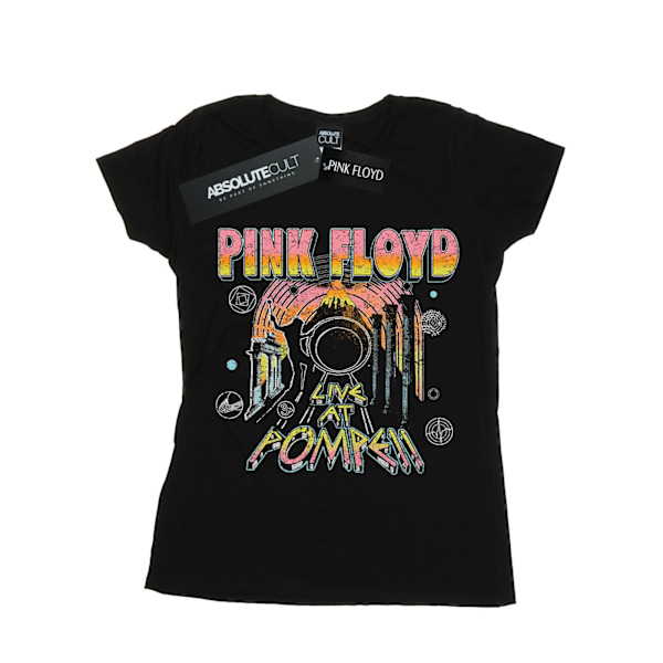 Pink Floyd Dam/Kvinnor Live At Pompeii Bomull T-Shirt S Svart Black S