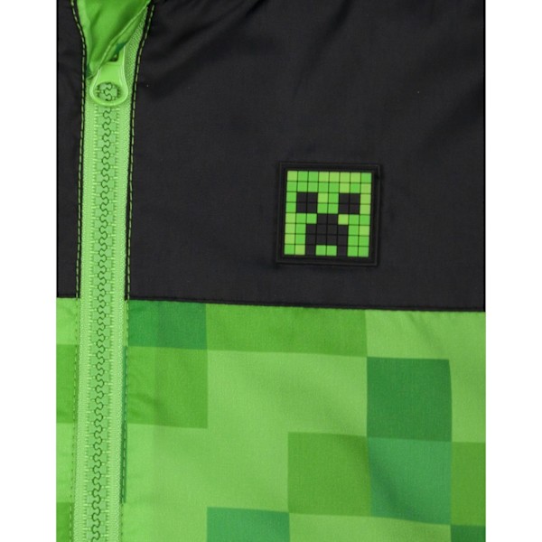 Minecraft Pojkar Creeper Huvtröja Vattentät Jacka 5-6 År Grön Green/Black 5-6 Years