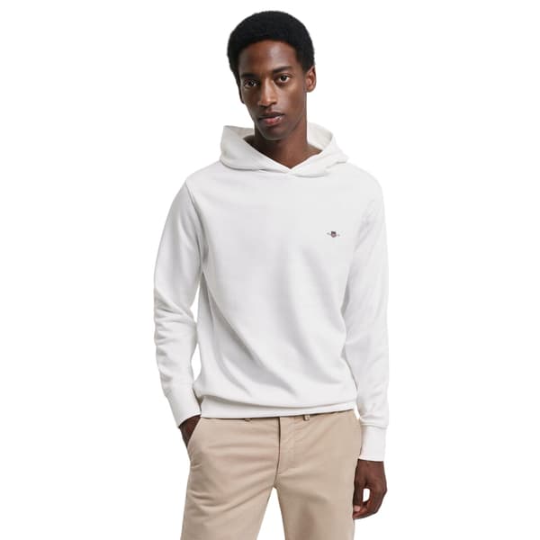 Gant Herr Archive Shield Broderad Regular Hoodie L Vit White L
