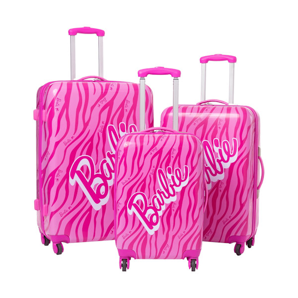 Barbie Hardshell 4-hjulig resväska 68cm x 25cm x 41cm Rosa Pink 68cm x 25cm x 41cm