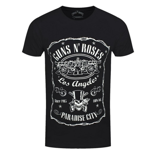 Guns N Roses Unisex Vuxen Paradise City Label T-shirt S Svart Black S