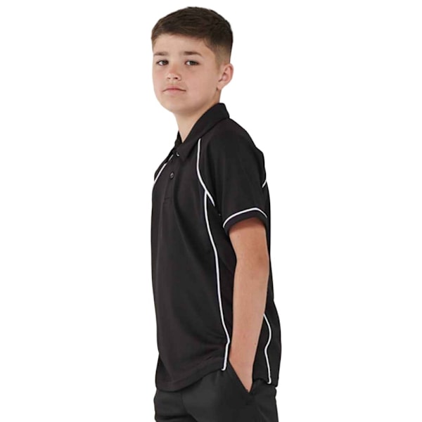 Finden & Hales Barn/Barn Piped Performance Polotröja 13-1 Black/White 13-14 Years