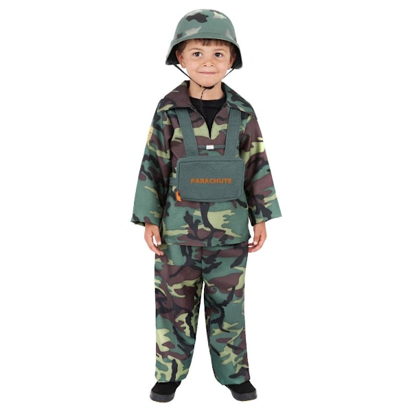 Smiffys Pojkar Armédräkt 4-6 År Kamouflage Grön Camouflage Green 4-6 Years