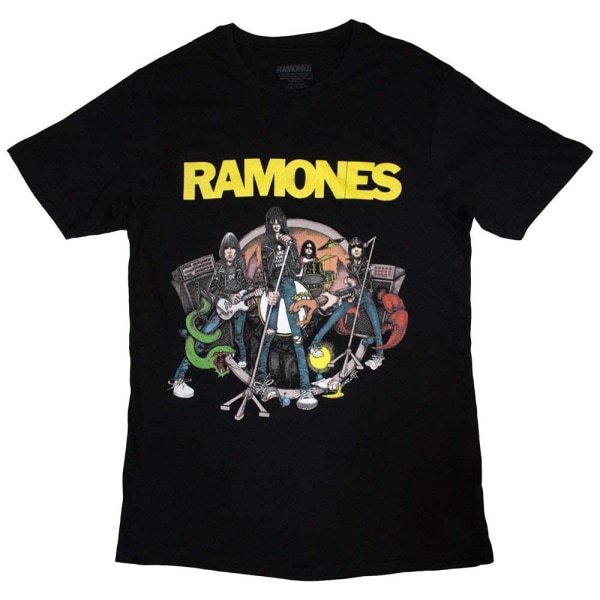 Ramones unisex tecknad t-shirt för vuxna XXL svart Black XXL