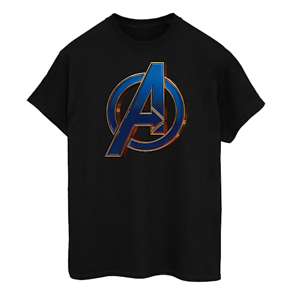 Avengers Endgame Herr Heroisk Logotyp Bomulls T-shirt L Svart Black L