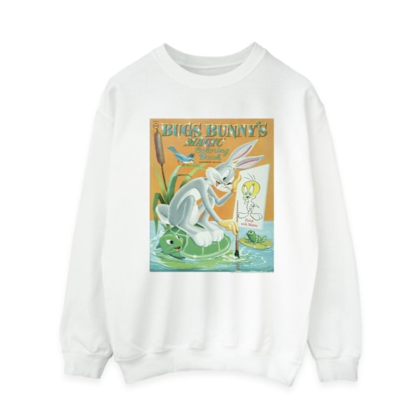 Looney Tunes Dam/Damer Bugs Bunny Målarbok Sweatshirt White L